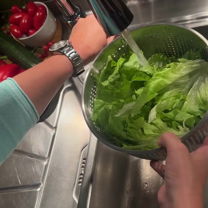 Salat waschen